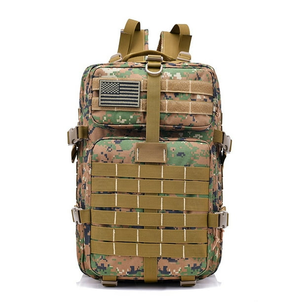 Military Tactical Camping Hiking Trekking Assult Molle Double Strap Backpack Bag